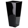 VASO QUADRO ALTO 34x34/70 donica wysoka lakierowana czarna z połyskiem