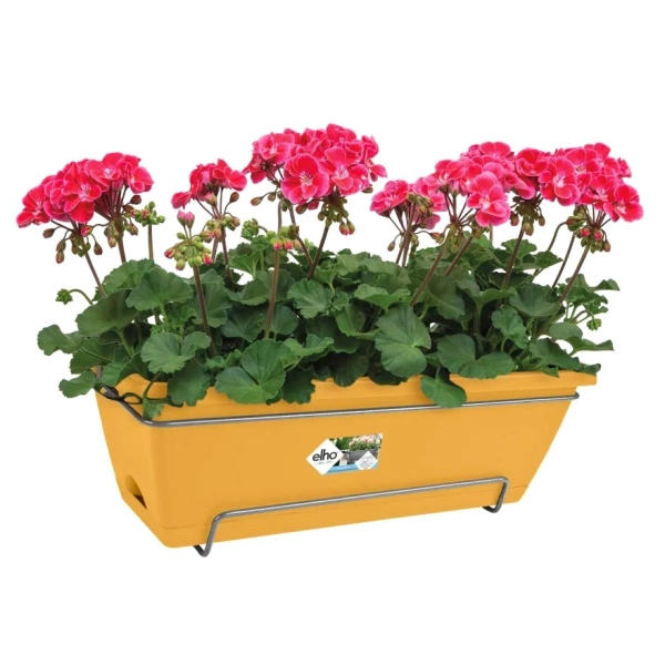 Barcelona 50x29/21 doniczka balkonowa z podstawką żółta