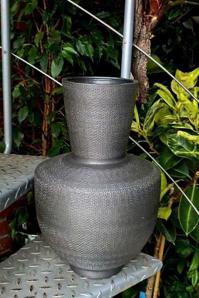 Porto Vase 29/45 wazon ceramiczny antracyt metalik