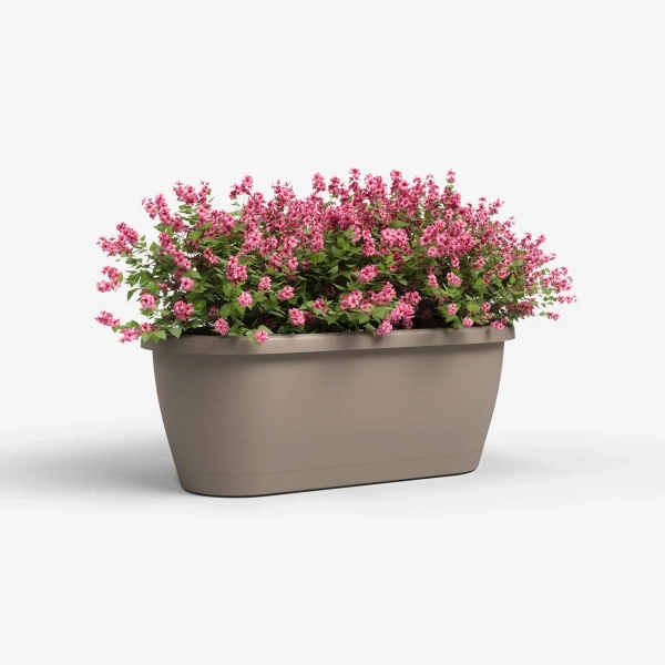 Algarve Wall 38x14/14 doniczka na ścianę wisząca taupe