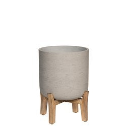 Charlie XL 36/44,5 donica szara na niskich drewnianych nóżkach