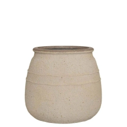 Hestia L 52/46 kamienna donica w greckim stylu piaskowa sahara sand