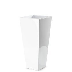 VASO QUADRO ALTO 34x34/70 donica wysoka lakierowana biała połysk