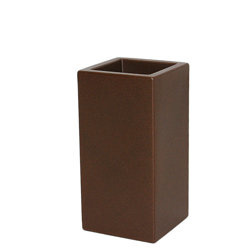 CUBO ALTO 14x14/28 doniczka wysoka kwadratowa brązowa VONDOM