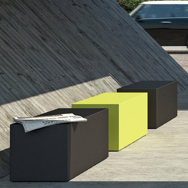 Ławka KUBE 100x40/40 cm biała