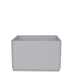 Sauerland 50x50/25 kwadratowa niska donica srebrna matowa