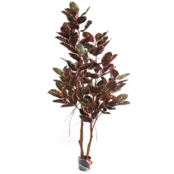 Sztuczny Fikus Elastica red ruby 200 cm, 124 liście