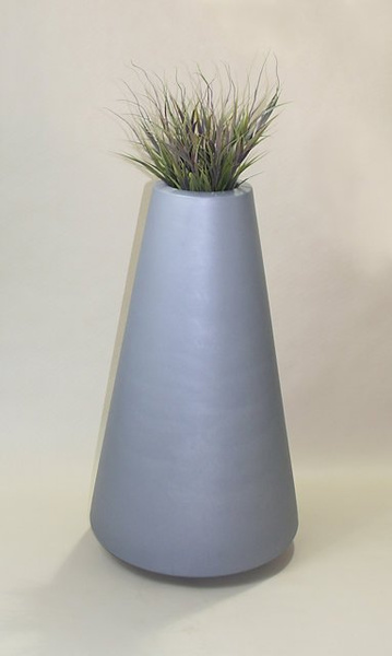 TROTTOLA 56/98 donica wysoka designerska popielata metalik