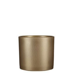 ERA 13/12 doniczka ceramiczna w kropki złota