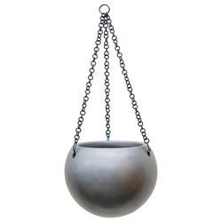 Gradient Hanging GLOBE 24/19 doniczka wisząca szara kula matowa