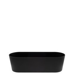 Flori 36x14/11 cm czarna doniczka na parapet podłużna