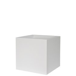 KUBE 30x30/30 doniczka kwadratowa niska biała