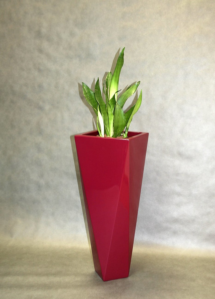 DIAMOND 26x26/72 donica designerska wysoka smukła purpura tyryjska lakierowana