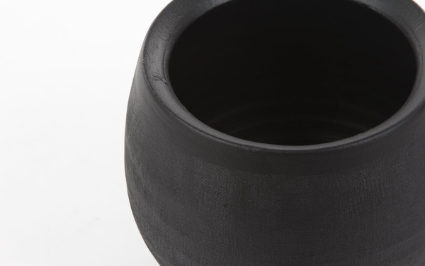 DOURO 16/13 cm mała czarna kulista osłonka ceramiczna