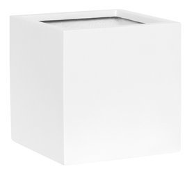 Fleur S 15x15/15 osłonka kwadratowa biała mat