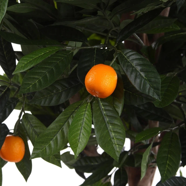 Sztuczna drzewko Mandarynka 170 cm cytrusy naturalny drewniany pień