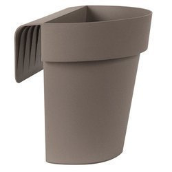 UP 25x20/23 doniczka balkonowa wisząca na poręcz i balustradę taupe