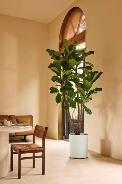 Eden Aquacare Medium 40 biała designerska donica linen white system samonawadniający