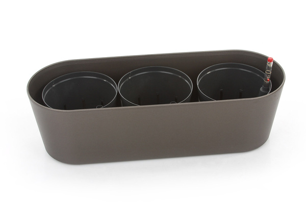 Zestaw do hydroponiki 15/12 w antracytowej osłonce podłużnej Flori 51x19/15