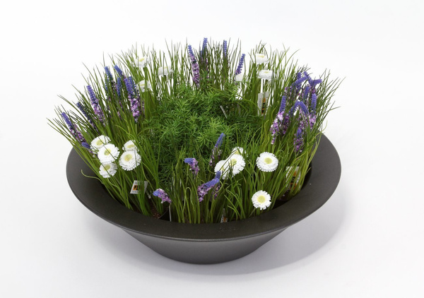 CENTRE 60/18 płaska donica misa grafitowa