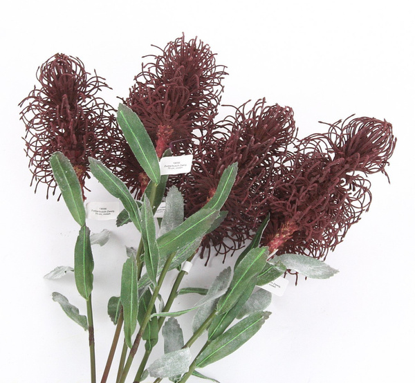 Sztuczny Srebrnik Protea Spray 75 cm purpurowa