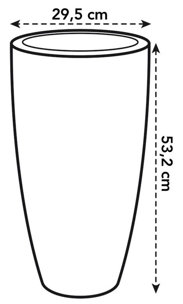 Pure Soft Round High 30/53 antracytowa donica wysoka szara