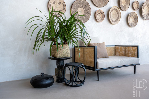 Nala M 37/27 okrągła doniczka bambusowa