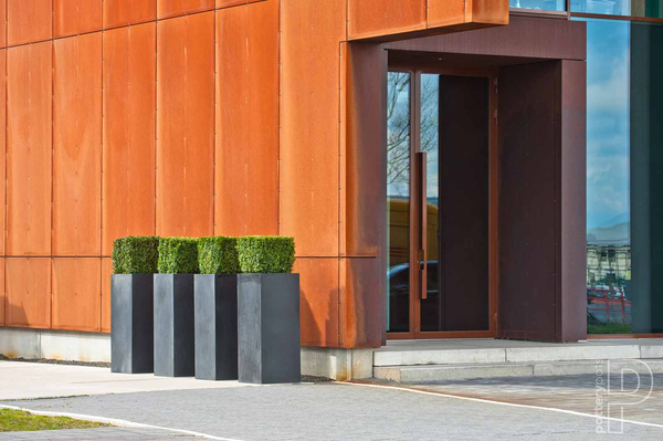 Bouvy L 40x40/80 wysoka donica kolumnowa szara