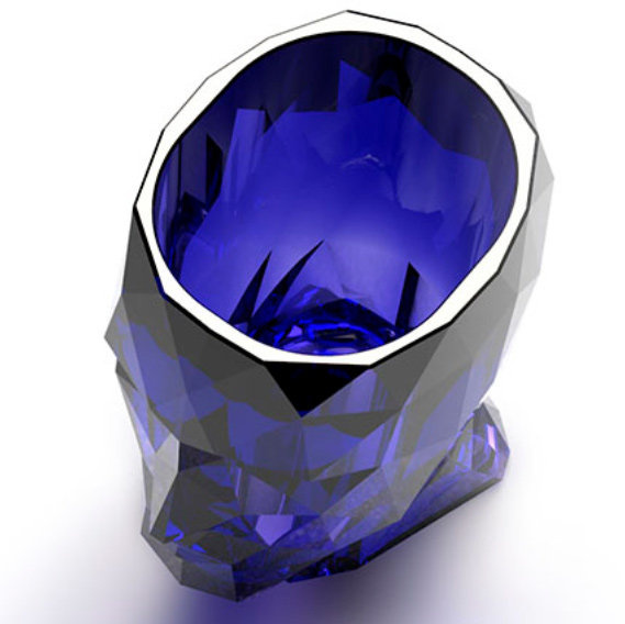 ADAN NANO GLOSSY 13x17/18 doniczka głowa szafirowa