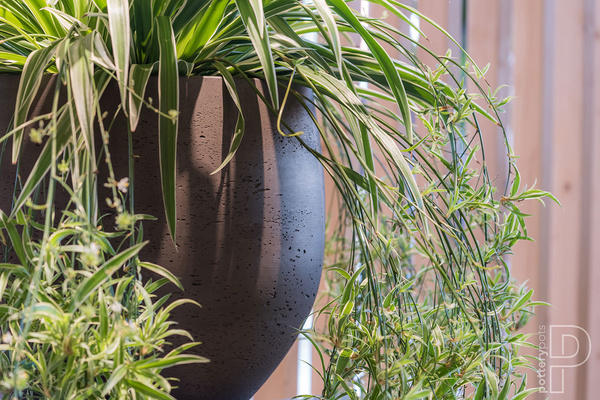 Orb M 48/43 donica kulista kamienna czarna black washed