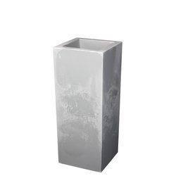 KUBE HIGH 30x30/70 donica kwadratowa wysoka popielato-biała