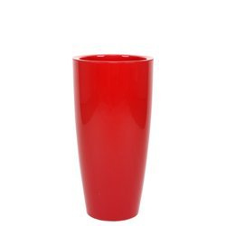 SANTORINI 33/65 donica z wkładem czerwona z połyskiem