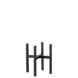 ASCOT 16,5x16,5/16 cm czarny stojak na donice i kwiaty kwietnik