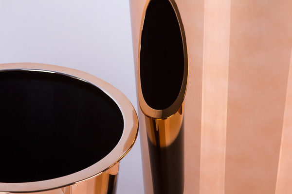 TUIT 33/61 chromowana miedziana donica z wkładem COPPER