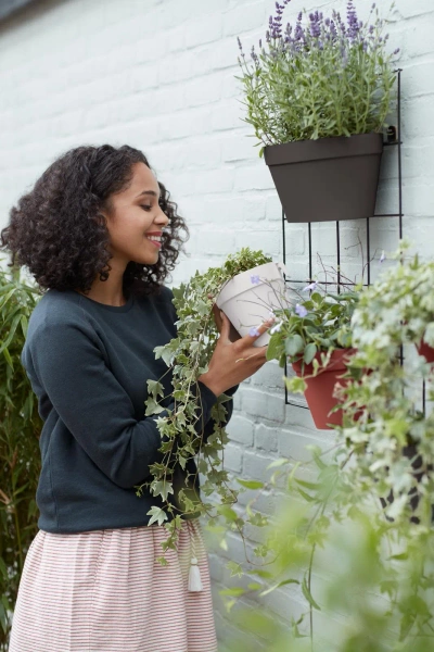 Loft Green Wall Duo 28x13/15 podłużna doniczka balkonowa antracytowa Elho