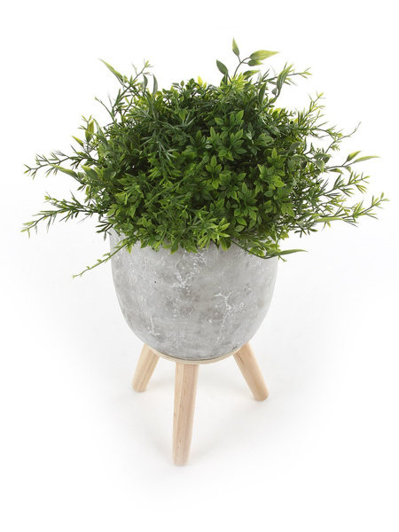 JIMMY 16,5/28 cm cementowa doniczka na nóżkach jasnoszara