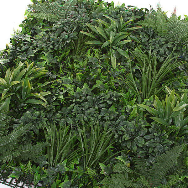 Sztuczna Zielona ściana mata 100x100 mix roślin UV wodoodporna