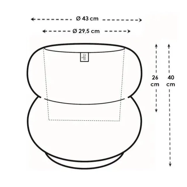Amber Roll Low 43/40 designerska donica karmelowa