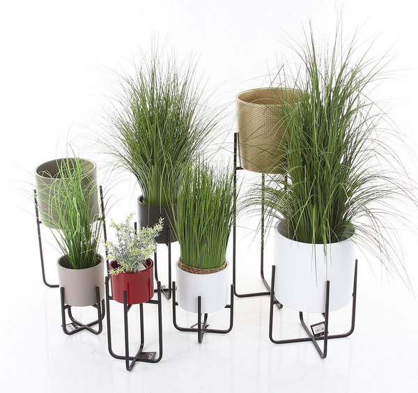 SPARTA 11,5x11,5/16 cm czarny stojak na doniczkę i kwiaty