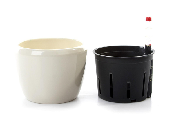 Zestaw do hydroponiki 11/9 Venus osłonka ceramiczna kremowa połysk