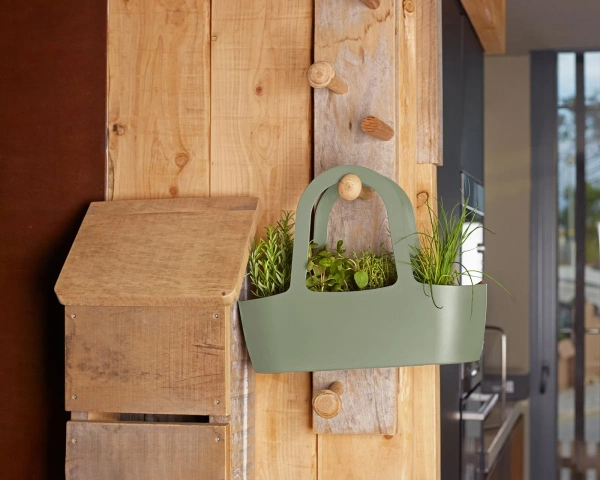 Paris 43 zielony eukaliptusowy koszyk na owoce