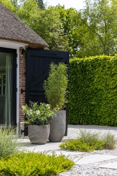 Mt. Hayes L 52/75 wysoka donica kamienna szarobrązowa dioryt