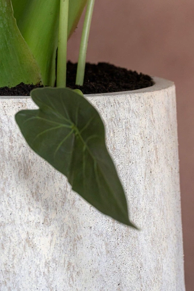 Fleuri High M 55/68 antyczna donica kamienna beżowa travertine beige