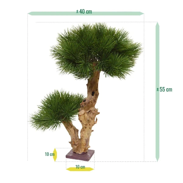 Sztuczny Bonsai Pinia 55 cm UV grube drewniane pnie