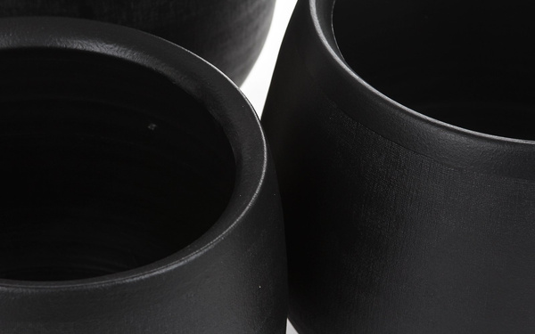 DOURO 16/13 cm mała czarna kulista osłonka ceramiczna