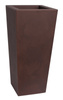 KIAM 40x40/90 donica kwadratowa wysoka brązowa / rust