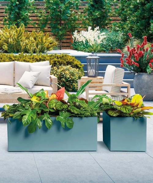 Kebe Casetta 100x40/40 donica na kółkach prostokątna agua