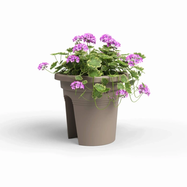 Venezia Balcony 30 nakładana na balustradę doniczka balkonowa taupe