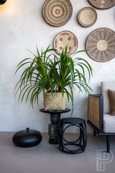 Nala M 37/27 okrągła doniczka bambusowa