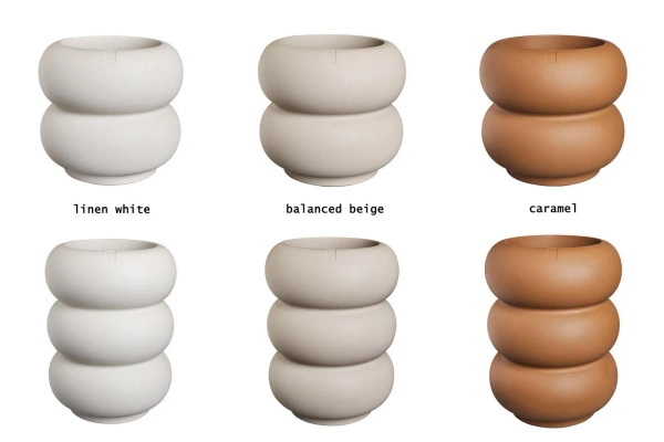 Amber Roll Low 43/40 designerska donica biała